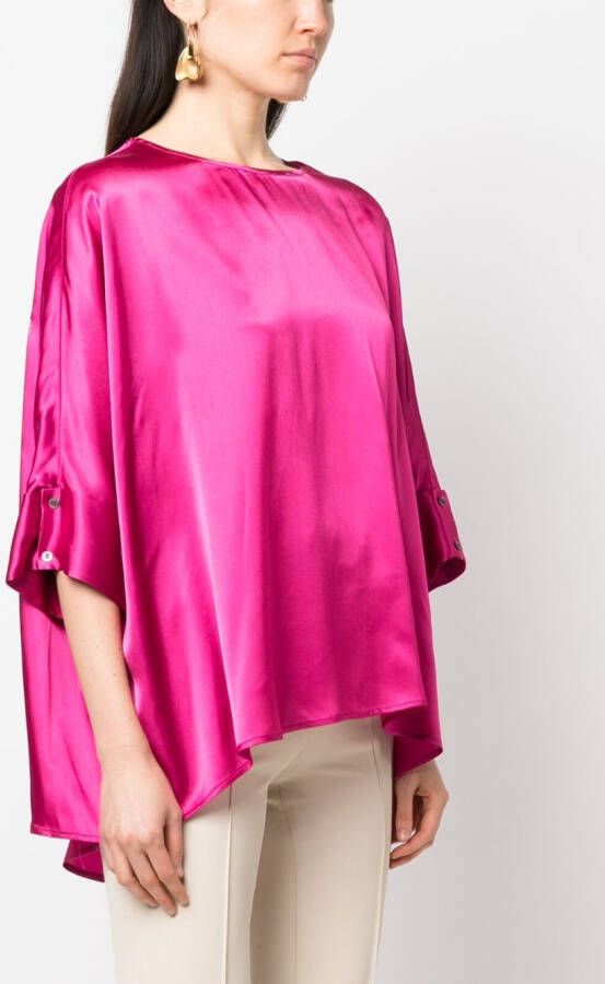 Blanca Vita Gedrapeerde blouse Roze