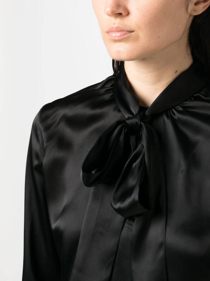Blanca Vita Gesmockte blouse Zwart