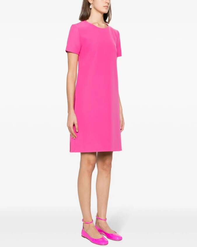 Blanca Vita Mini-jurk met ronde hals en A-lijn Roze