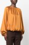 Blanca Vita Blouse met ruche Bruin - Thumbnail 3