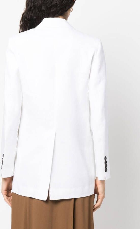 Blanca Vita Blazer met enkele rij knopen Wit