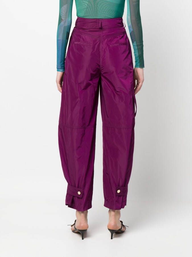 Blanca Vita Broek met toelopende pijpen Paars