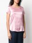 Blanca Vita Zijden T-shirt Roze - Thumbnail 3