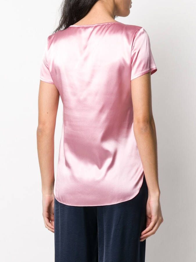 Blanca Vita Zijden T-shirt Roze