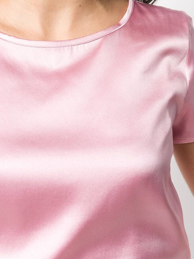 Blanca Vita Zijden T-shirt Roze