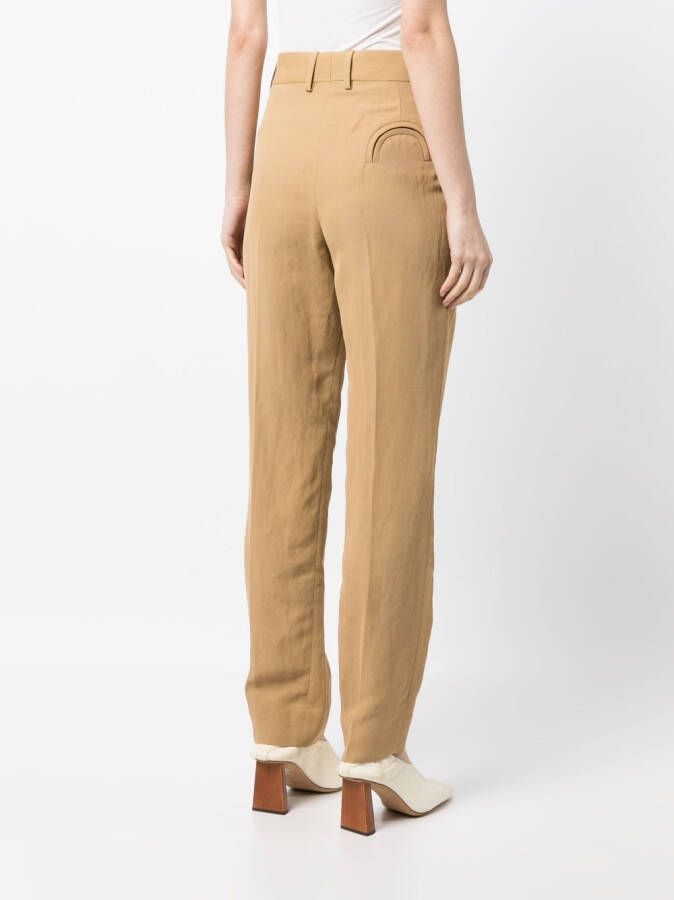 Blazé Milano Pantalon met geplooid detail Bruin
