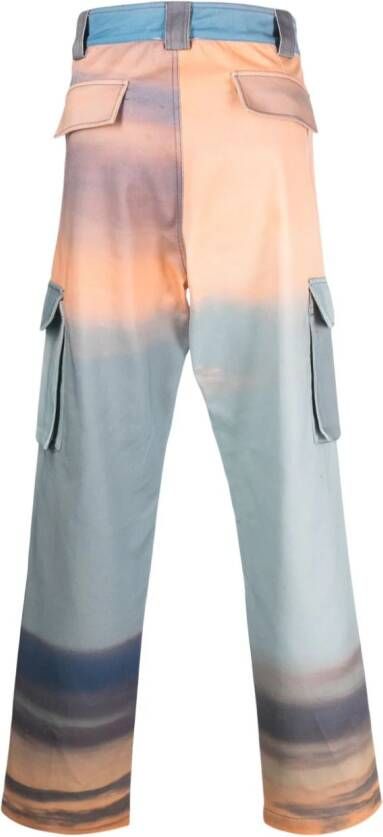 BLUE SKY INN Broek met abstracte print Blauw