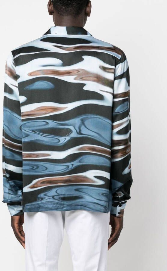 BLUE SKY INN Overhemd met abstracte print Blauw