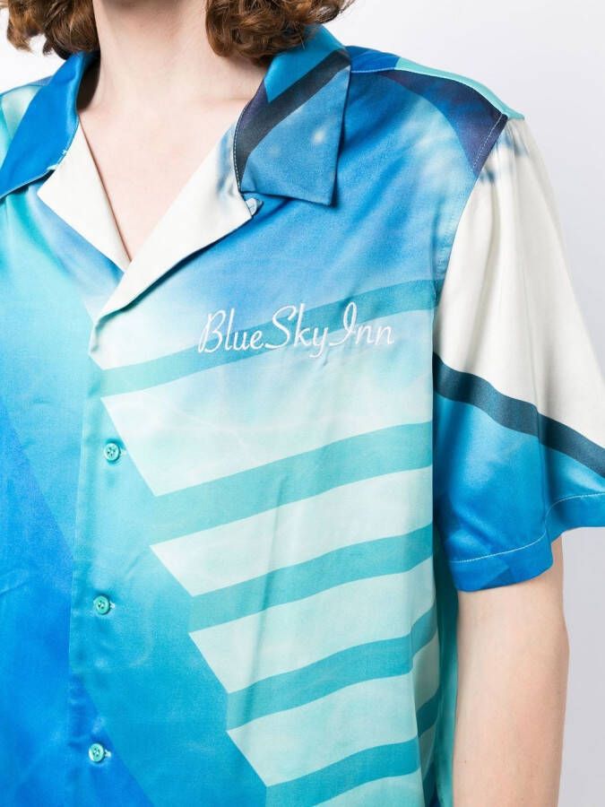 BLUE SKY INN Overhemd met abstracte print Blauw