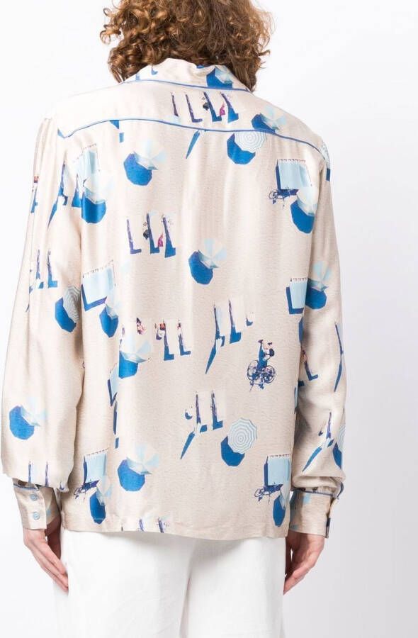 BLUE SKY INN Overhemd met print Beige