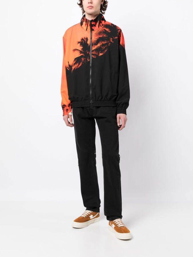 BLUE SKY INN Bomberjack met palmboomprint Zwart