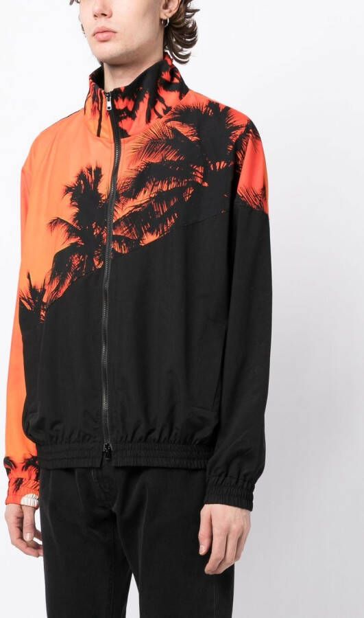 BLUE SKY INN Bomberjack met palmboomprint Zwart