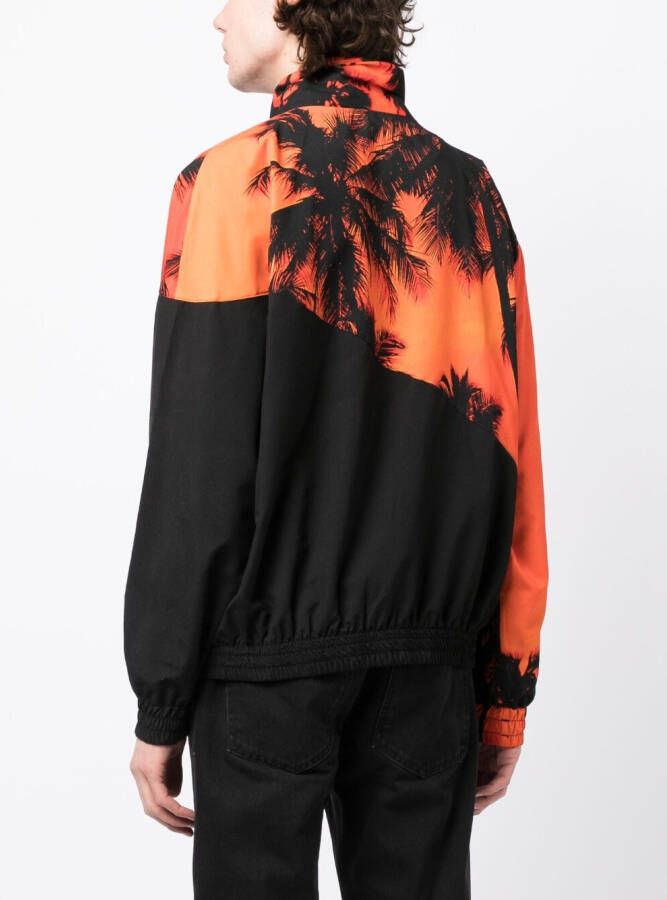 BLUE SKY INN Bomberjack met palmboomprint Zwart