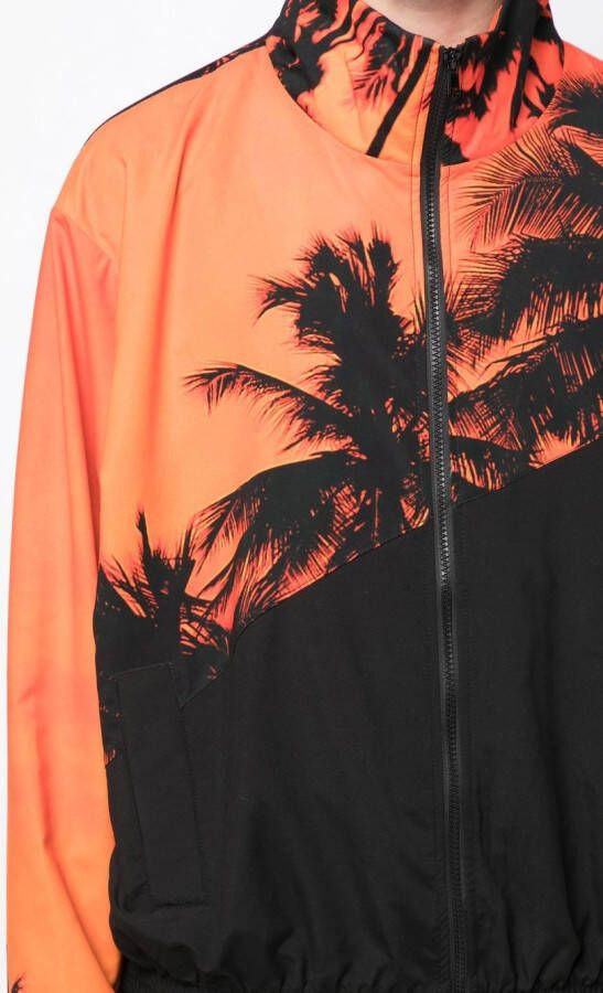 BLUE SKY INN Bomberjack met palmboomprint Zwart