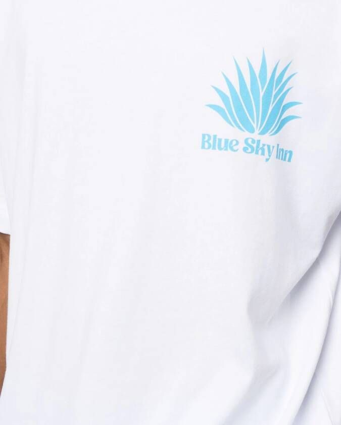 BLUE SKY INN T-shirt met geborduurd logo Wit