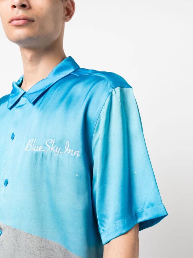 BLUE SKY INN Overhemd met geborduurd logo Blauw