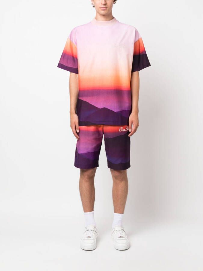 BLUE SKY INN Bermuda shorts met print Oranje