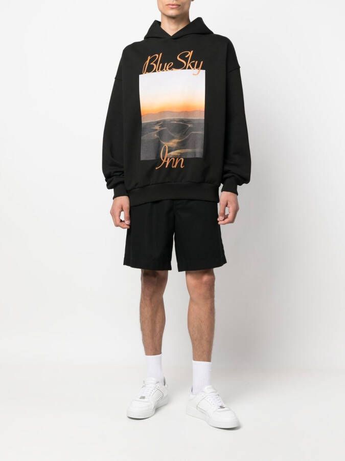 BLUE SKY INN Hoodie met logo Zwart