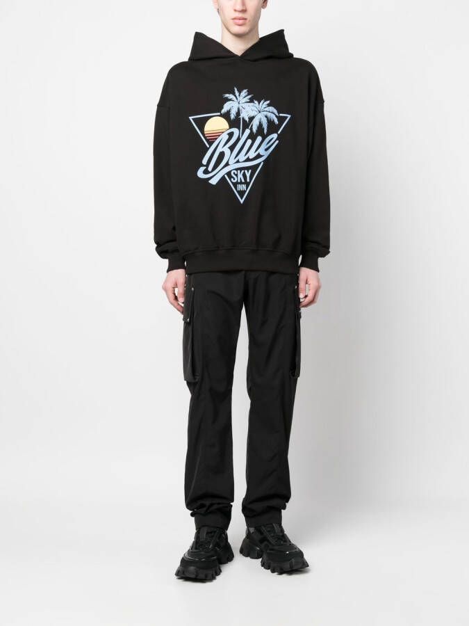BLUE SKY INN Hoodie met logoprint Zwart