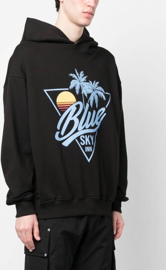 BLUE SKY INN Hoodie met logoprint Zwart