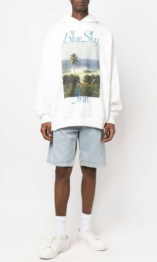 BLUE SKY INN Hoodie met print Wit