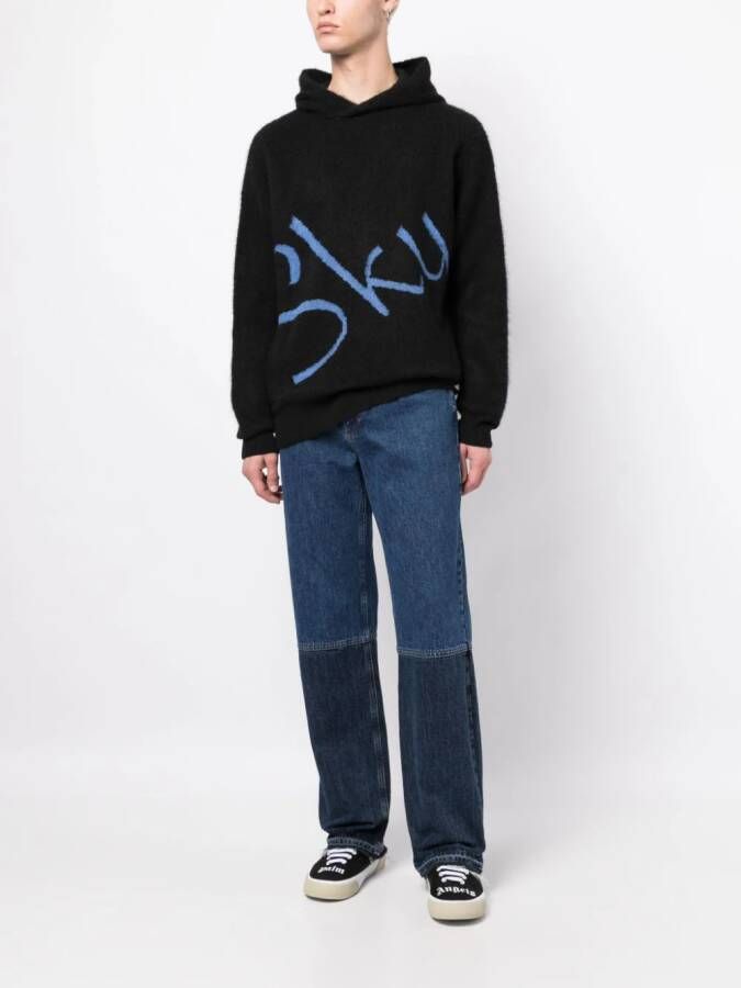 BLUE SKY INN Hoodie met logo-jacquard Zwart