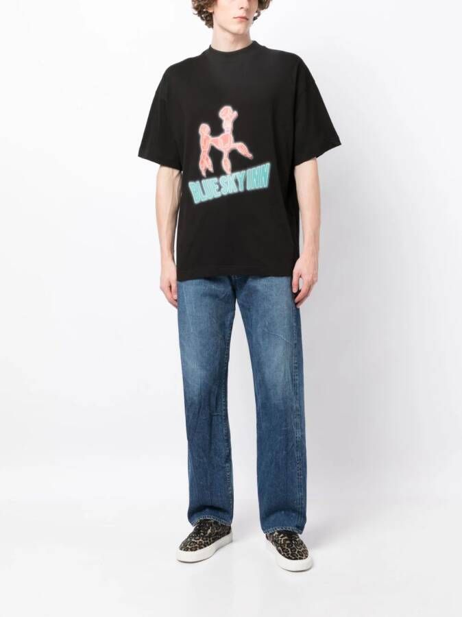 BLUE SKY INN T-shirt met logoprint Zwart
