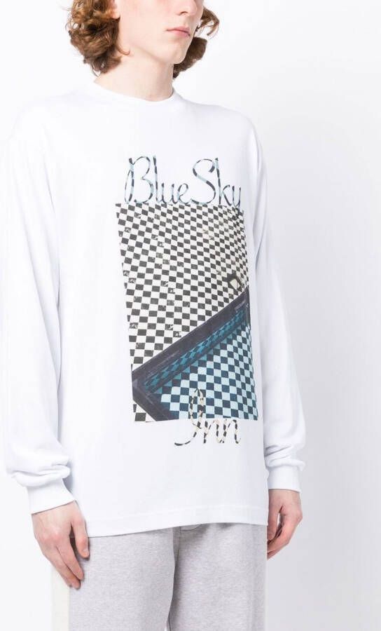 BLUE SKY INN T-shirt met logoprint Wit