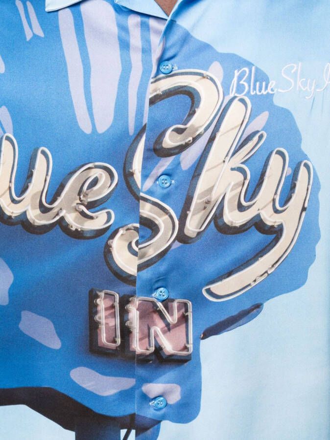 BLUE SKY INN Overhemd met geborduurd logo Blauw