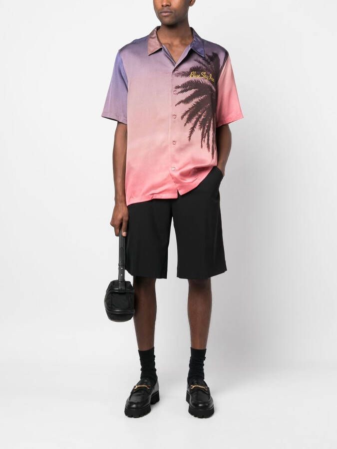 BLUE SKY INN Overhemd met palmboomprint Roze