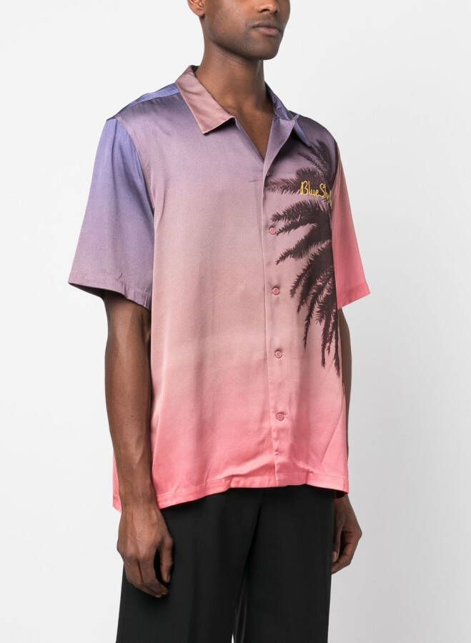 BLUE SKY INN Overhemd met palmboomprint Roze