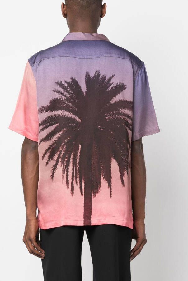 BLUE SKY INN Overhemd met palmboomprint Roze