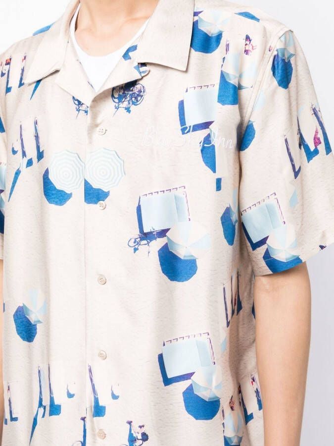 BLUE SKY INN Overhemd met print Bruin