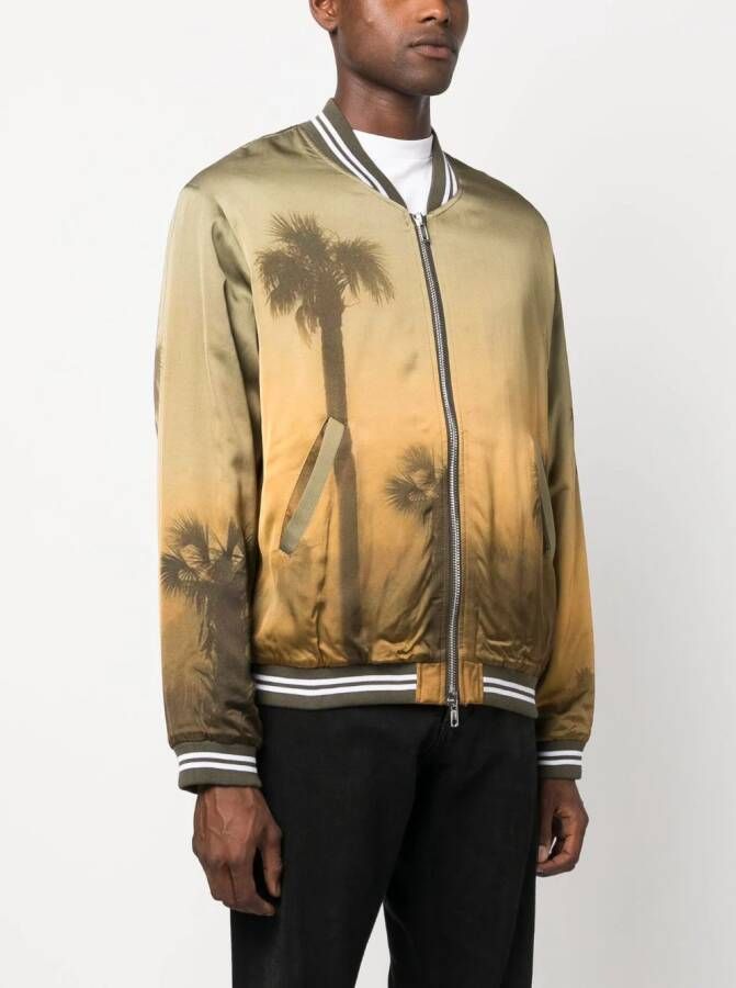 BLUE SKY INN Bomberjack met palmboomprint Groen