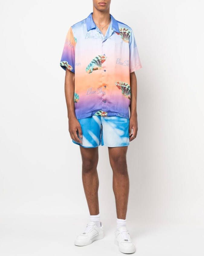 BLUE SKY INN Satijnen shorts Blauw