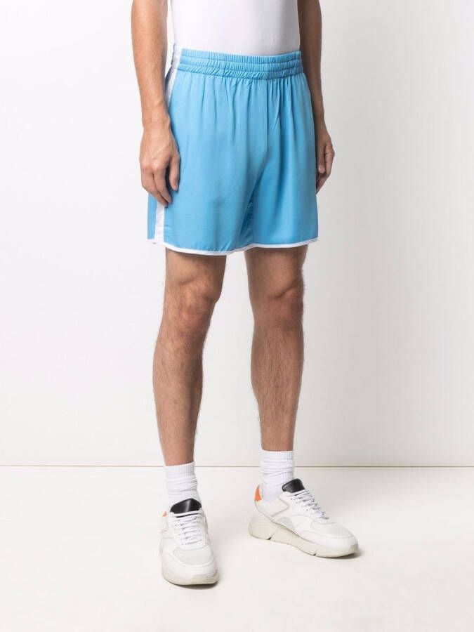 BLUE SKY INN Shorts met zijstreep Blauw