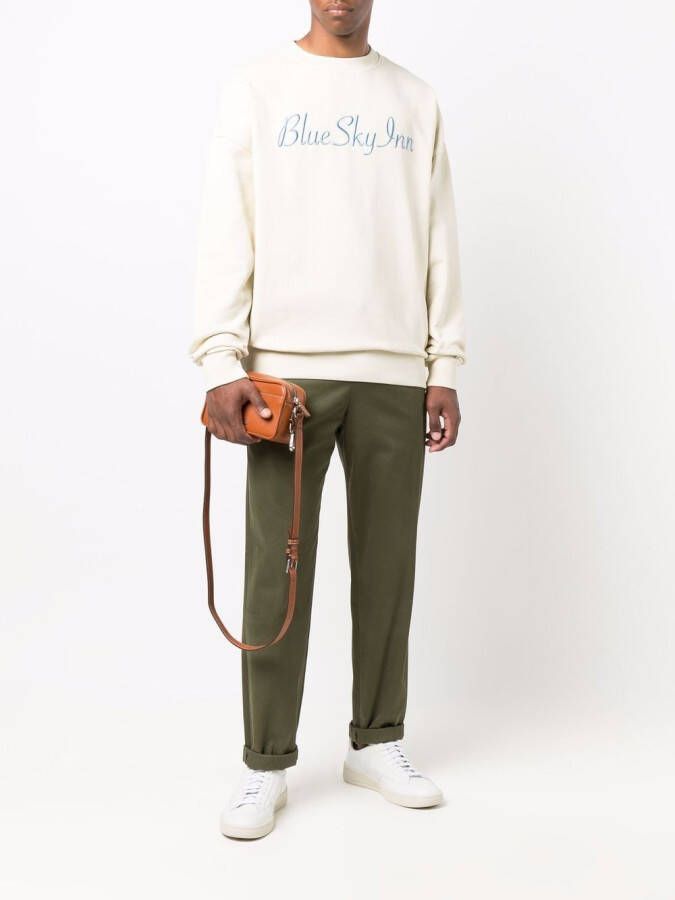 BLUE SKY INN Sweater met geborduurd logo Beige