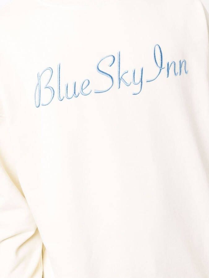 BLUE SKY INN Sweater met geborduurd logo Beige