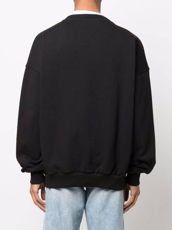 BLUE SKY INN Sweater met geborduurd logo Zwart