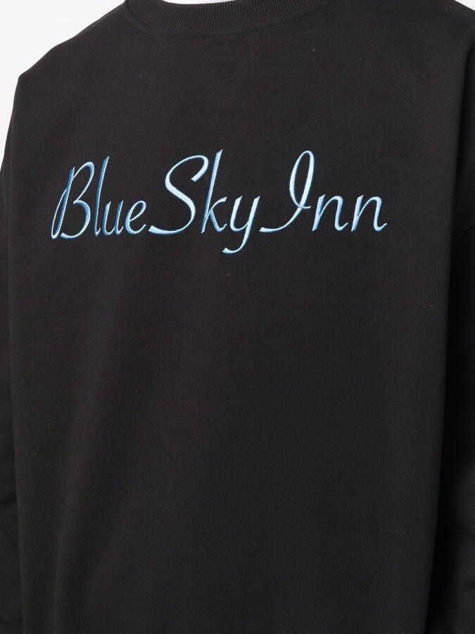 BLUE SKY INN Sweater met geborduurd logo Zwart