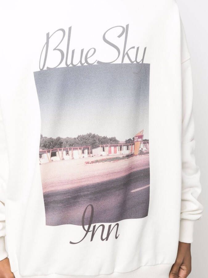 BLUE SKY INN Sweater met logoprint Beige