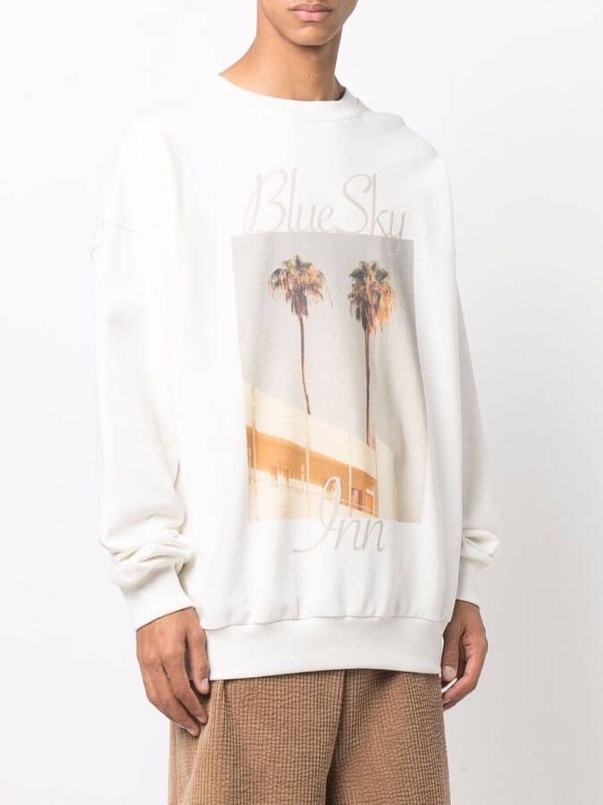 BLUE SKY INN Sweater met print Wit