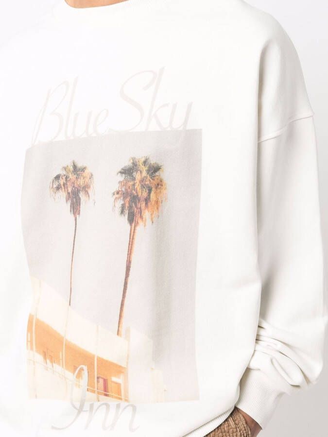 BLUE SKY INN Sweater met print Wit