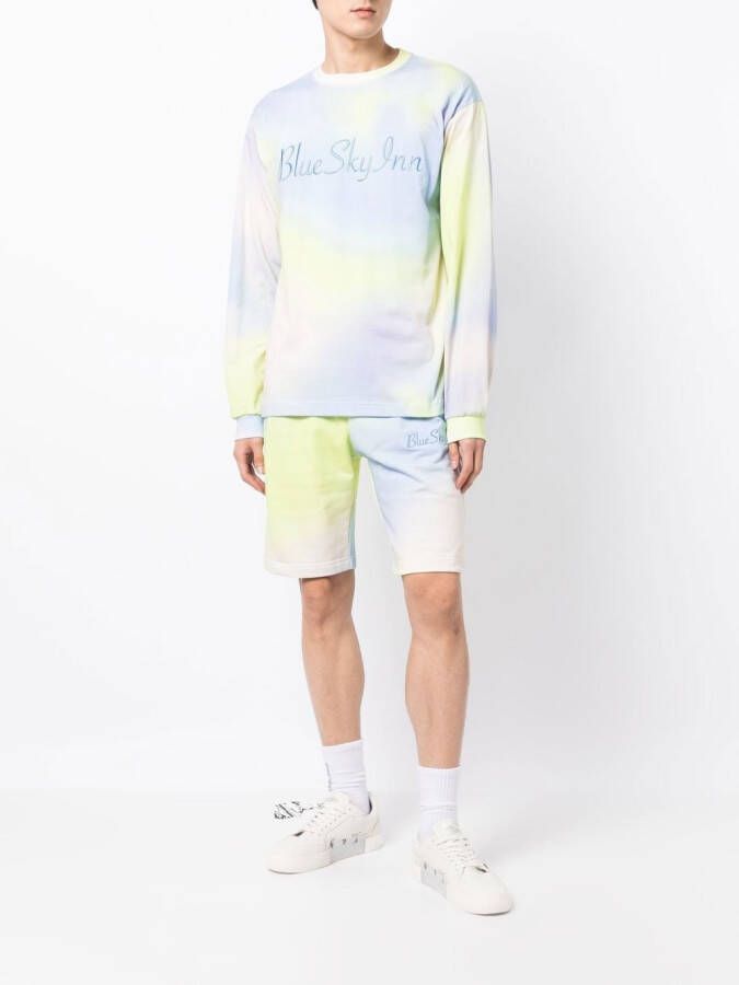 BLUE SKY INN T-shirt met geborduurd logo Blauw