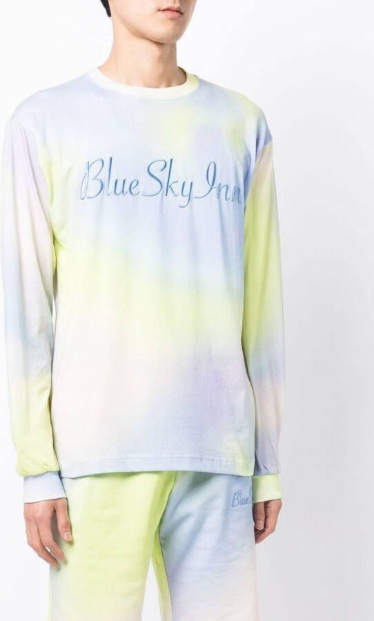 BLUE SKY INN T-shirt met geborduurd logo Blauw