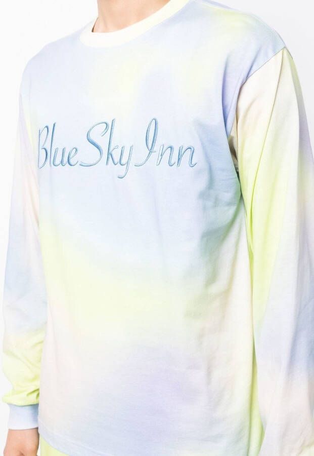 BLUE SKY INN T-shirt met geborduurd logo Blauw