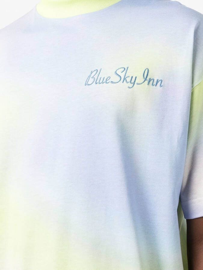 BLUE SKY INN T-shirt met logoprint Geel