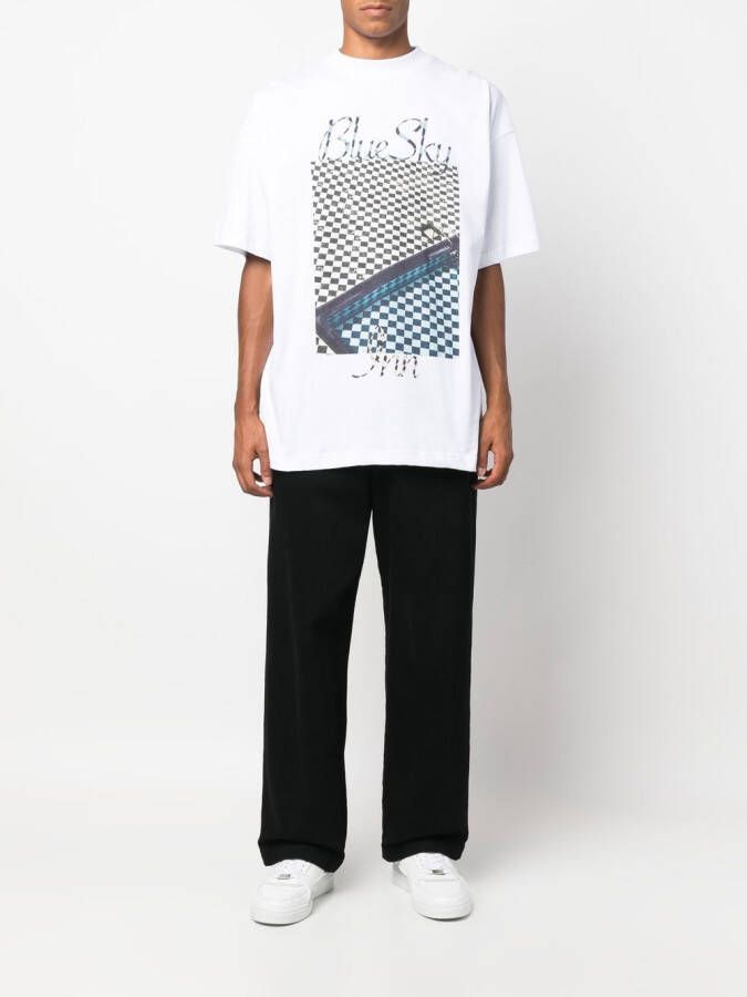 BLUE SKY INN T-shirt met logoprint Wit