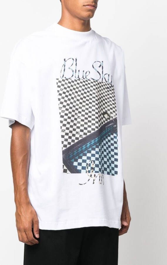 BLUE SKY INN T-shirt met logoprint Wit