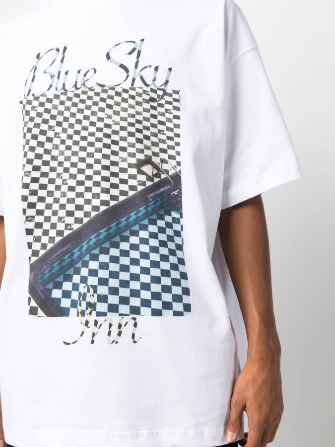 BLUE SKY INN T-shirt met logoprint Wit